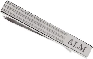 Personalized Stainless Steel Elegant Silver Tie Clip Custom Engraved Free - Ships from USA