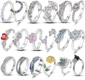 Pink Pav Zirconium Rings Real 925 Silver Eternity Heart Ring for Women Original Luxury Fine Jewelry Gift Wedding