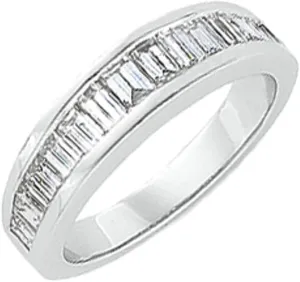 Platinum Diamond Bridal Wedding Engagement Anniversary Band Ring Fine Jewelry For Women Gifts For Her (11/4 cttw), Size 6