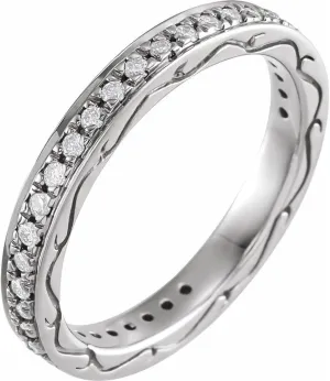 Platinum Diamond Bridal Wedding Engagement Anniversary Eternity Band Ring Fine Jewelry For Women Gifts For Her (3/8 cttw), Size 7.5