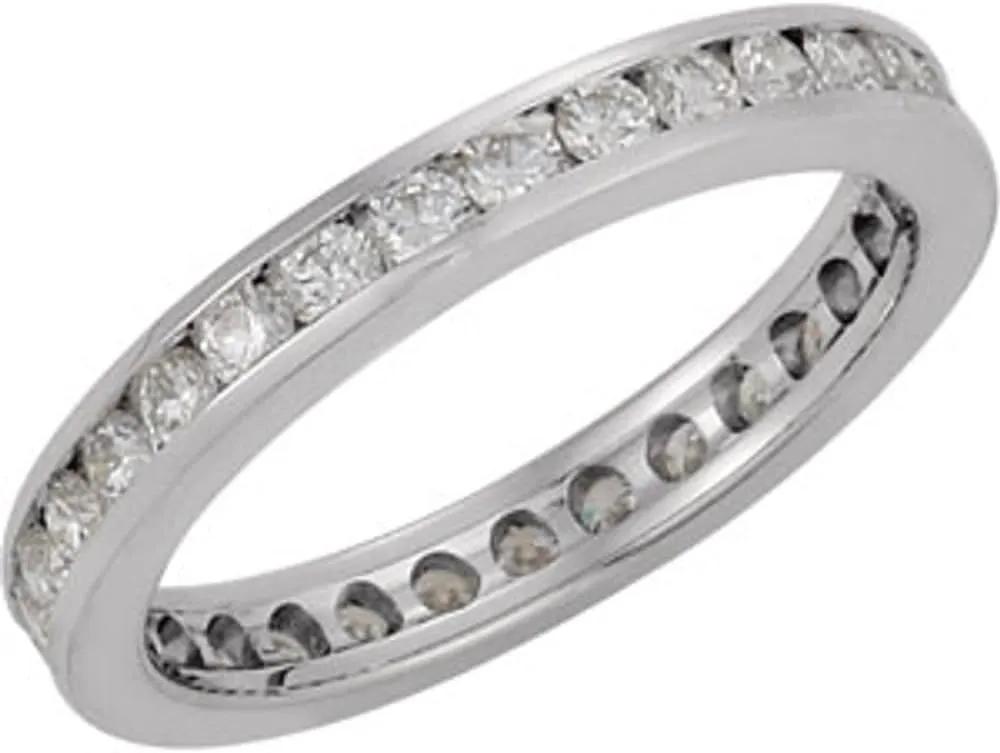 Platinum Diamond Bridal Wedding Engagement Anniversary Eternity Band Ring Fine Jewelry For Women Gifts For Her (9/10 cttw), Size 6.5