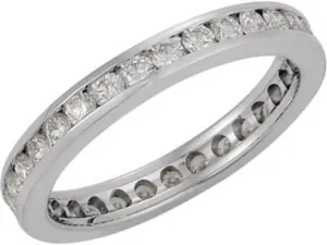 Platinum Diamond Bridal Wedding Engagement Anniversary Eternity Band Ring Fine Jewelry For Women Gifts For Her (9/10 cttw), Size 6.5