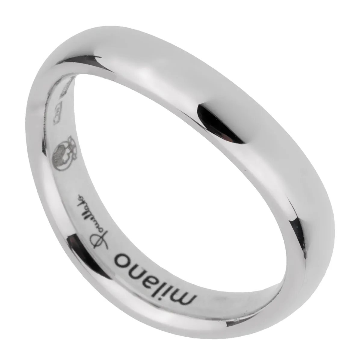 Pomellato White Gold Wave Band Ring Sz 5 1/2