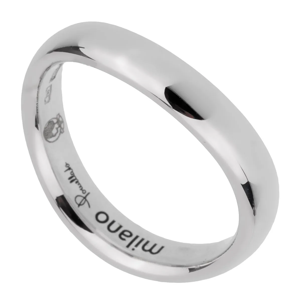 Pomellato White Gold Wave Band Ring Sz 5 1/2