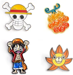 Pounchi Fight Anime Enamel Pins (4 Pcs) Cute Lapel Pin Office Supplies Anime Enamel Badge Gift for Bag Backpacks for Teens
