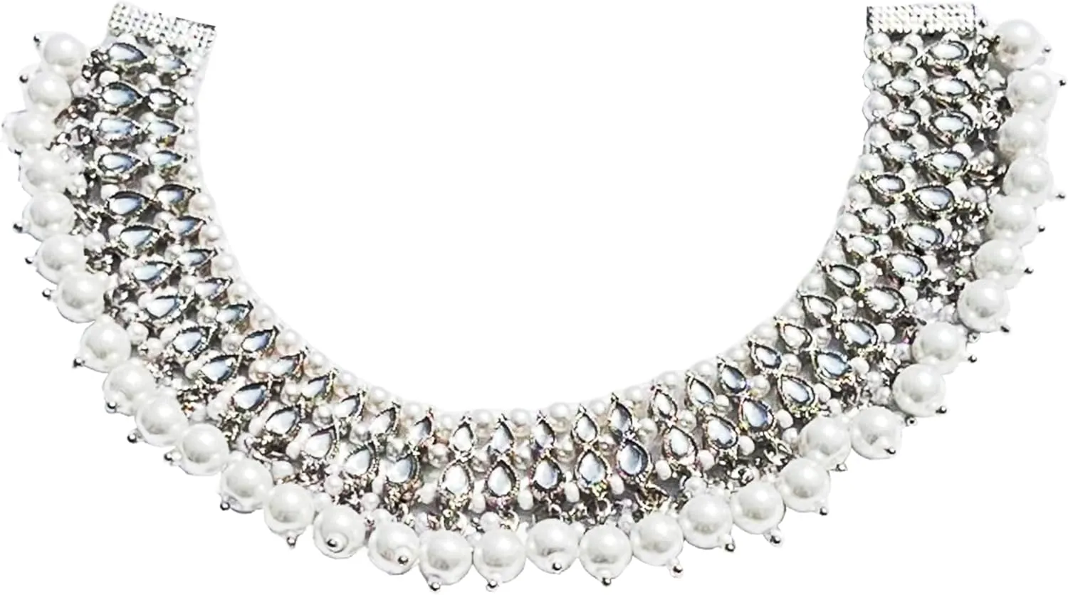Premium Polki Kundan Necklace Set Pearl Earrings Maang Tikka Designer Pakistani Indian Jewelry Sets for Women, Elegant Traditional Bollywood Bridal Jewelry Sets, Festival and Wedding Jewelry Gifts for Her