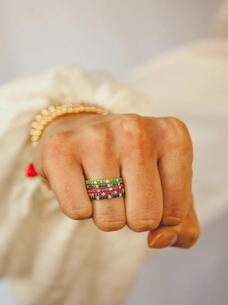 Prism Ring Pink Sapphire 14K