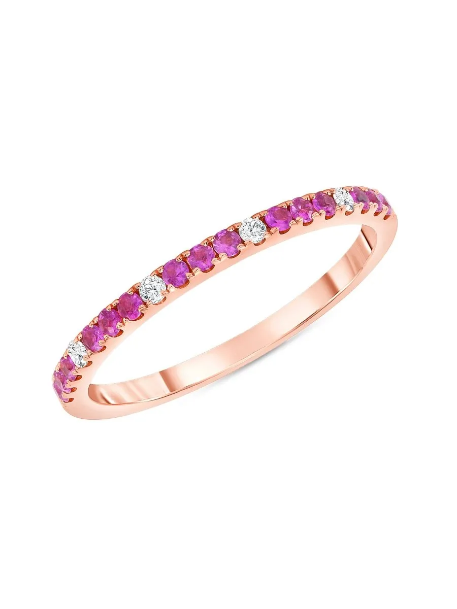 Prism Ring Pink Sapphire 14K