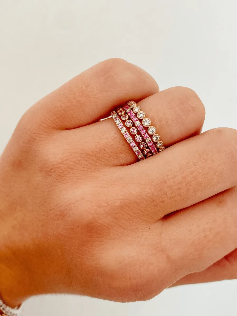Prism Ring Pink Sapphire 14K