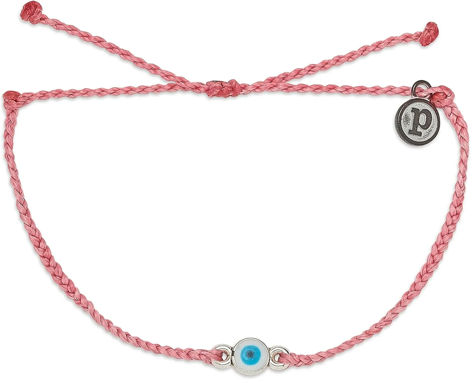 Pura Vida Silver Plated Eye Bead Charm Bracelet - Adjustable Band, 100% Waterproof