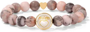 Raicegs Unique Mom Birthday Gift - Moonstone Heart Mom Bracelet for Women