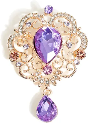 Rhinestone Brooch Pin for Women Girls Elegant Dress Accessories Wedding Christmas Birthday Jewelry Gift