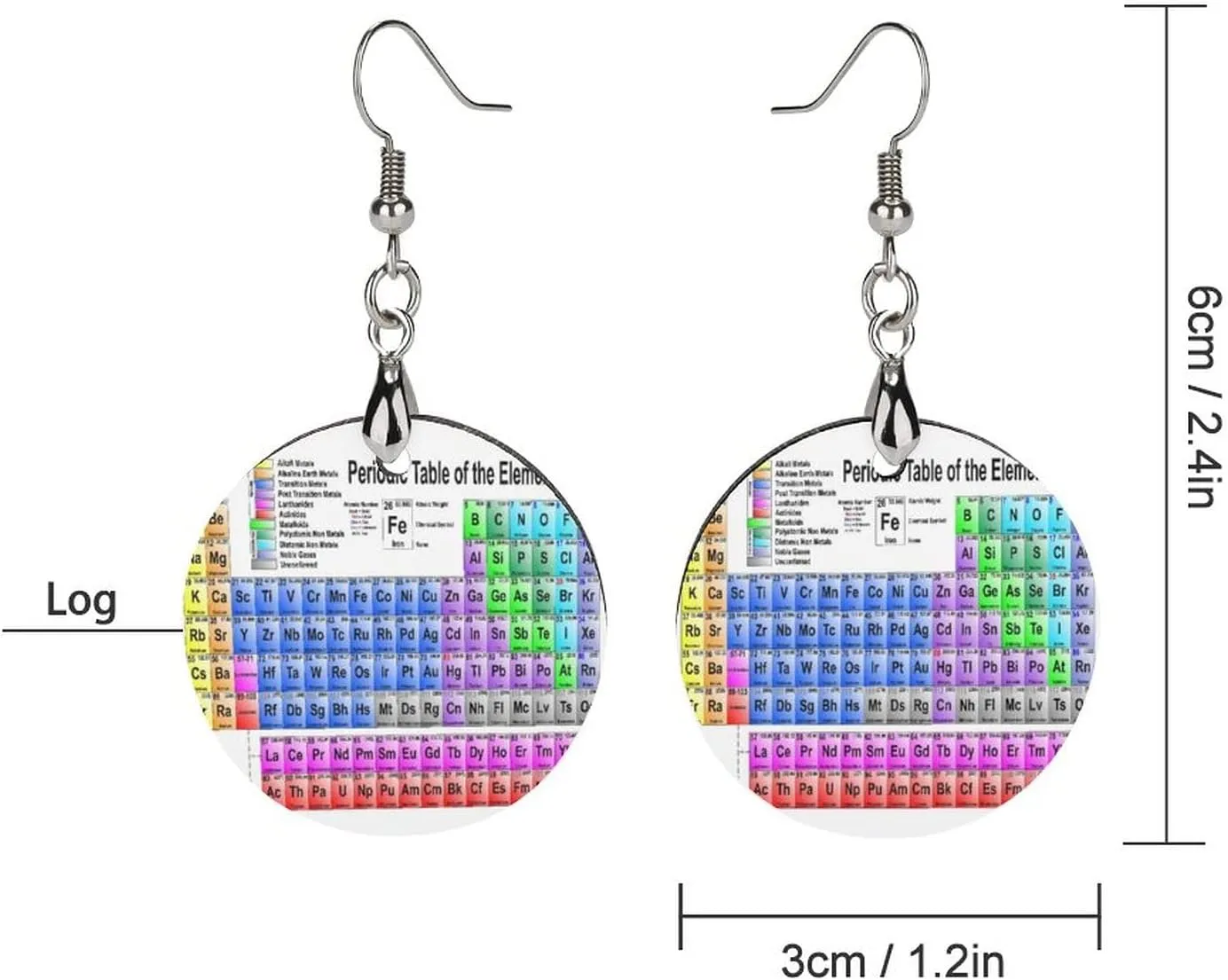 Round Wooden Dangle Earrings Lightweight Earrings For Women Ladies Girl