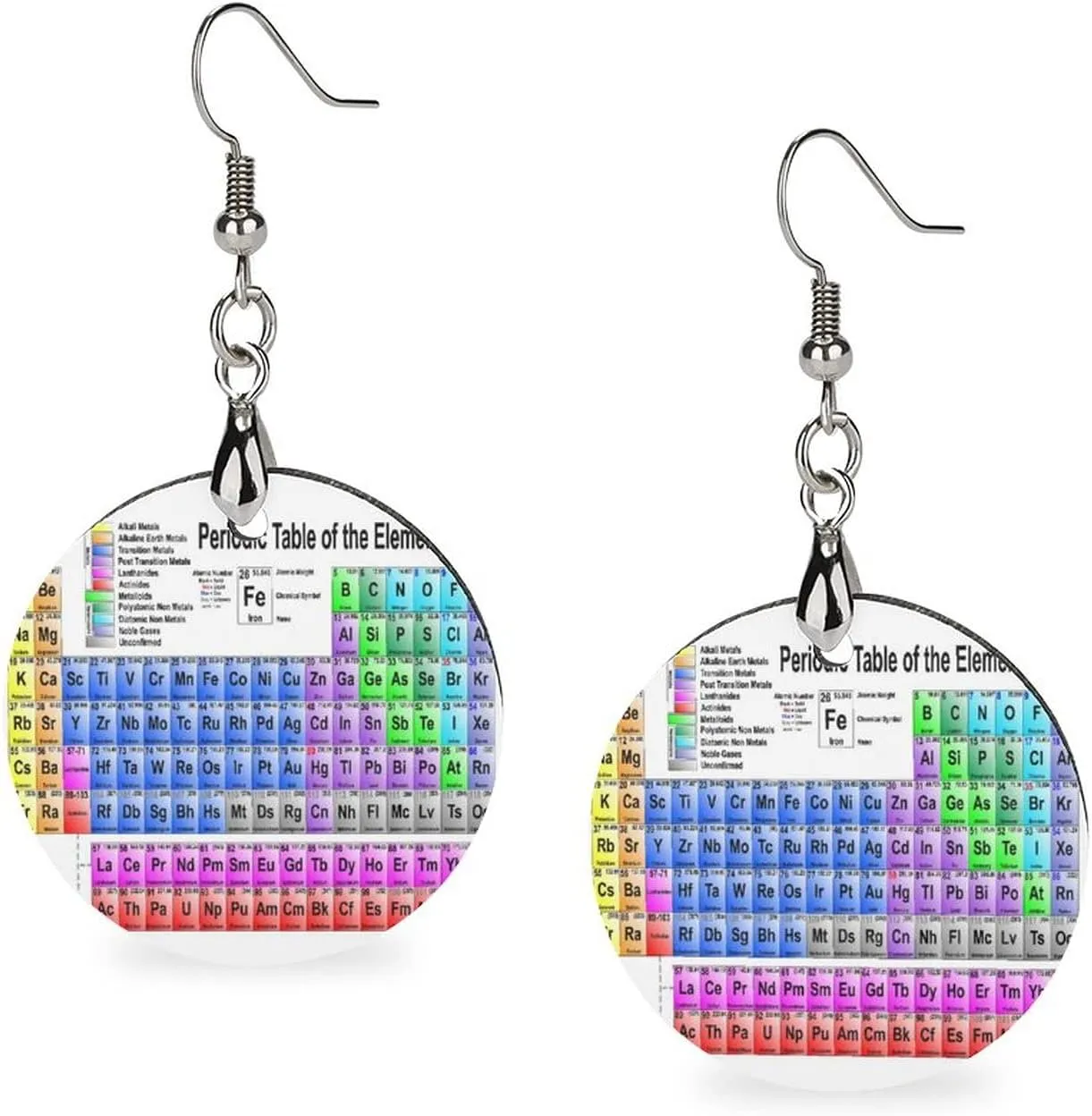 Round Wooden Dangle Earrings Lightweight Earrings For Women Ladies Girl