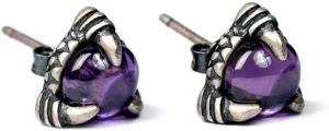S925 sterling silver Dragon claw garnet earrings anti allergy New creative ear stud fashion design earrings jewelry for men and women punk style