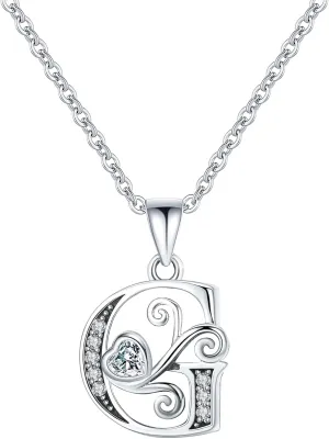 S925 Sterling Silver Initial Letter Necklaces for Women Dainty Letter Chain Necklace for Women Personalized Jewelry Gifts