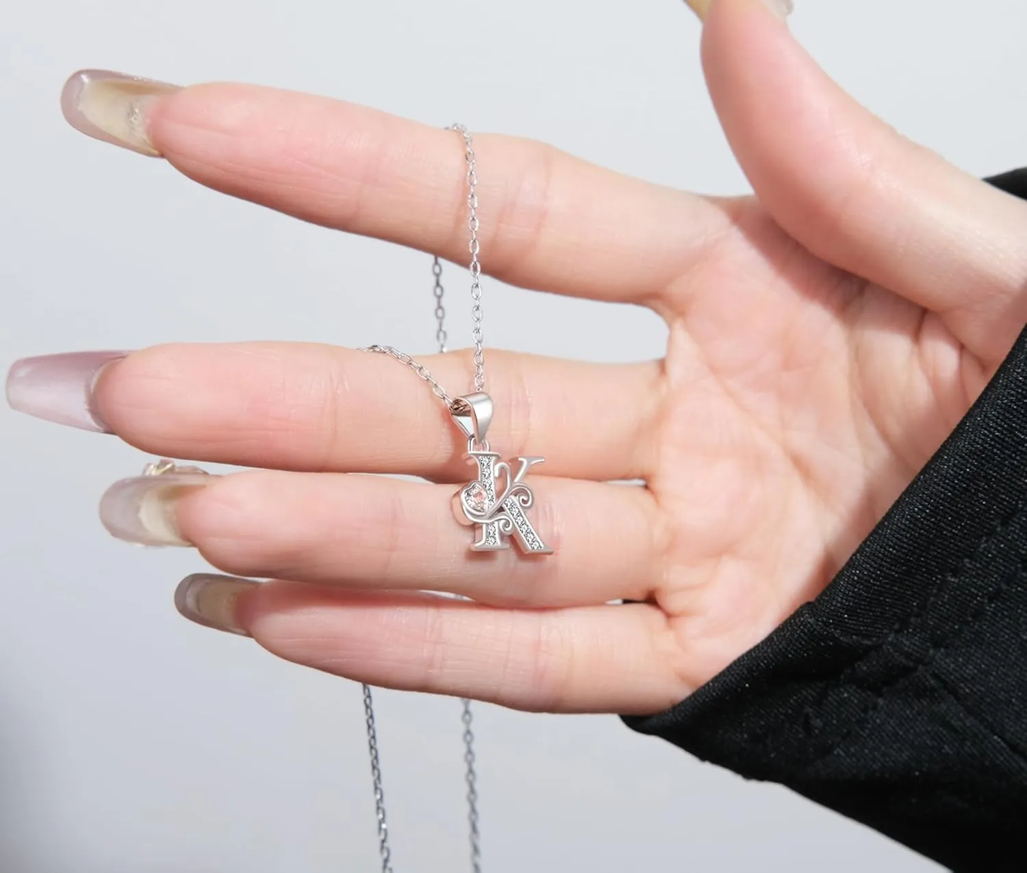S925 Sterling Silver Initial Letter Necklaces for Women Dainty Letter Chain Necklace for Women Personalized Jewelry Gifts