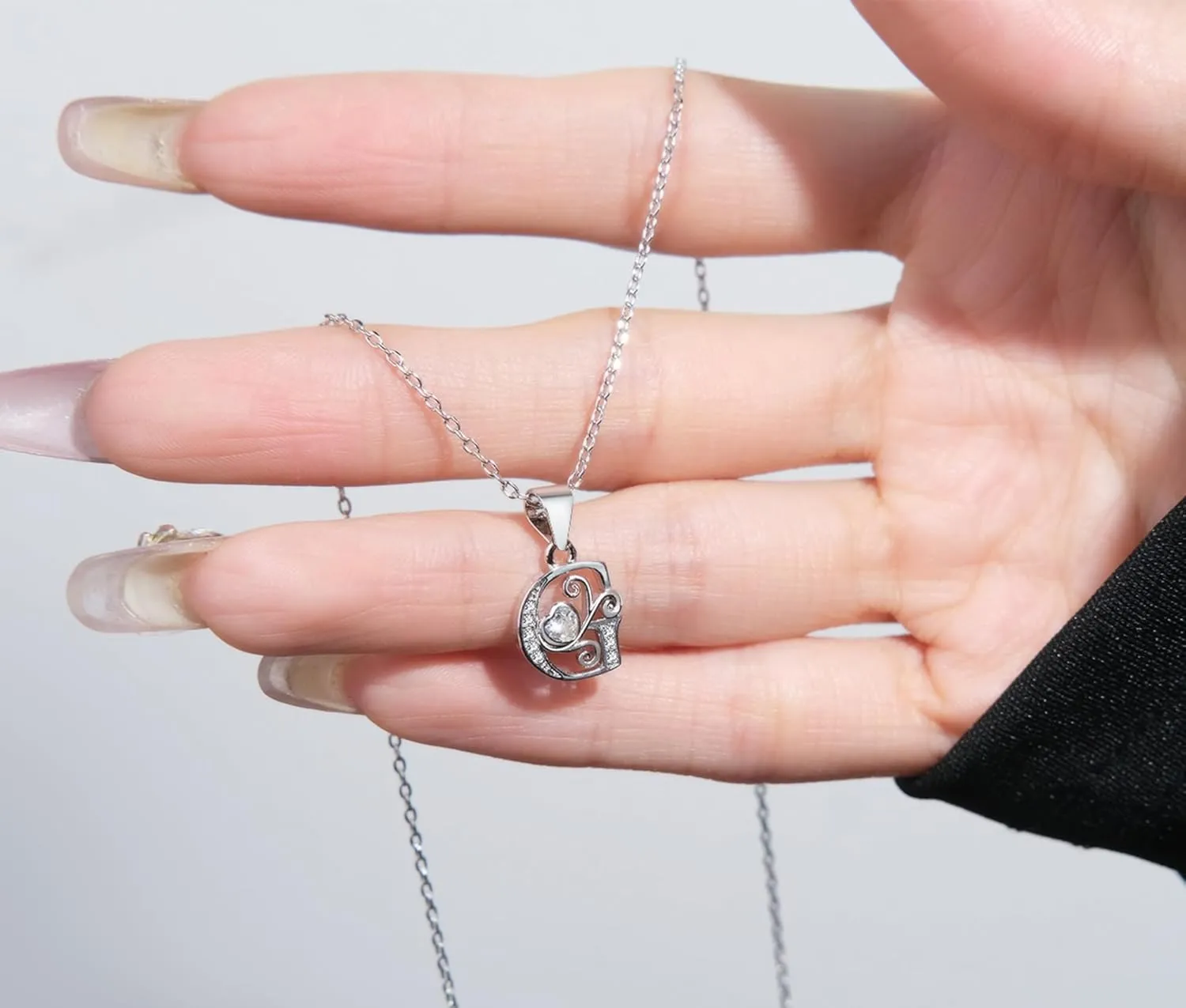 S925 Sterling Silver Initial Letter Necklaces for Women Dainty Letter Chain Necklace for Women Personalized Jewelry Gifts