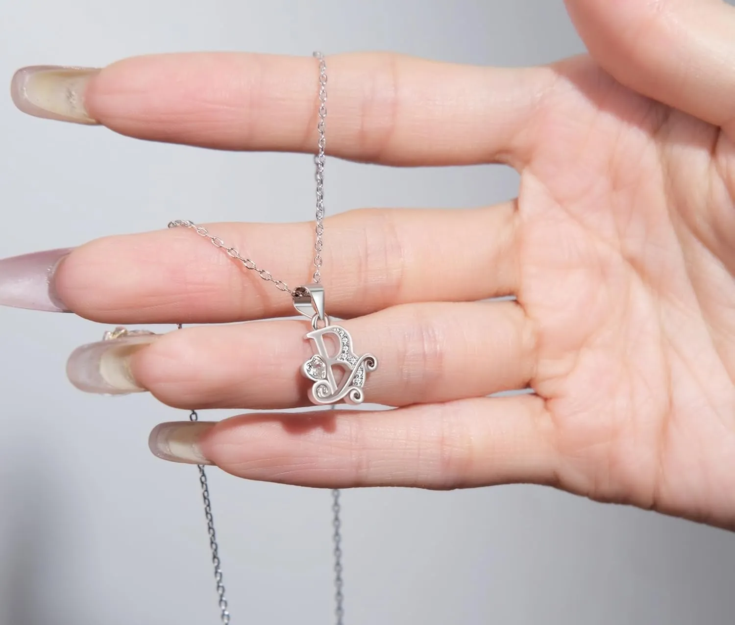 S925 Sterling Silver Initial Letter Necklaces for Women Dainty Letter Chain Necklace for Women Personalized Jewelry Gifts
