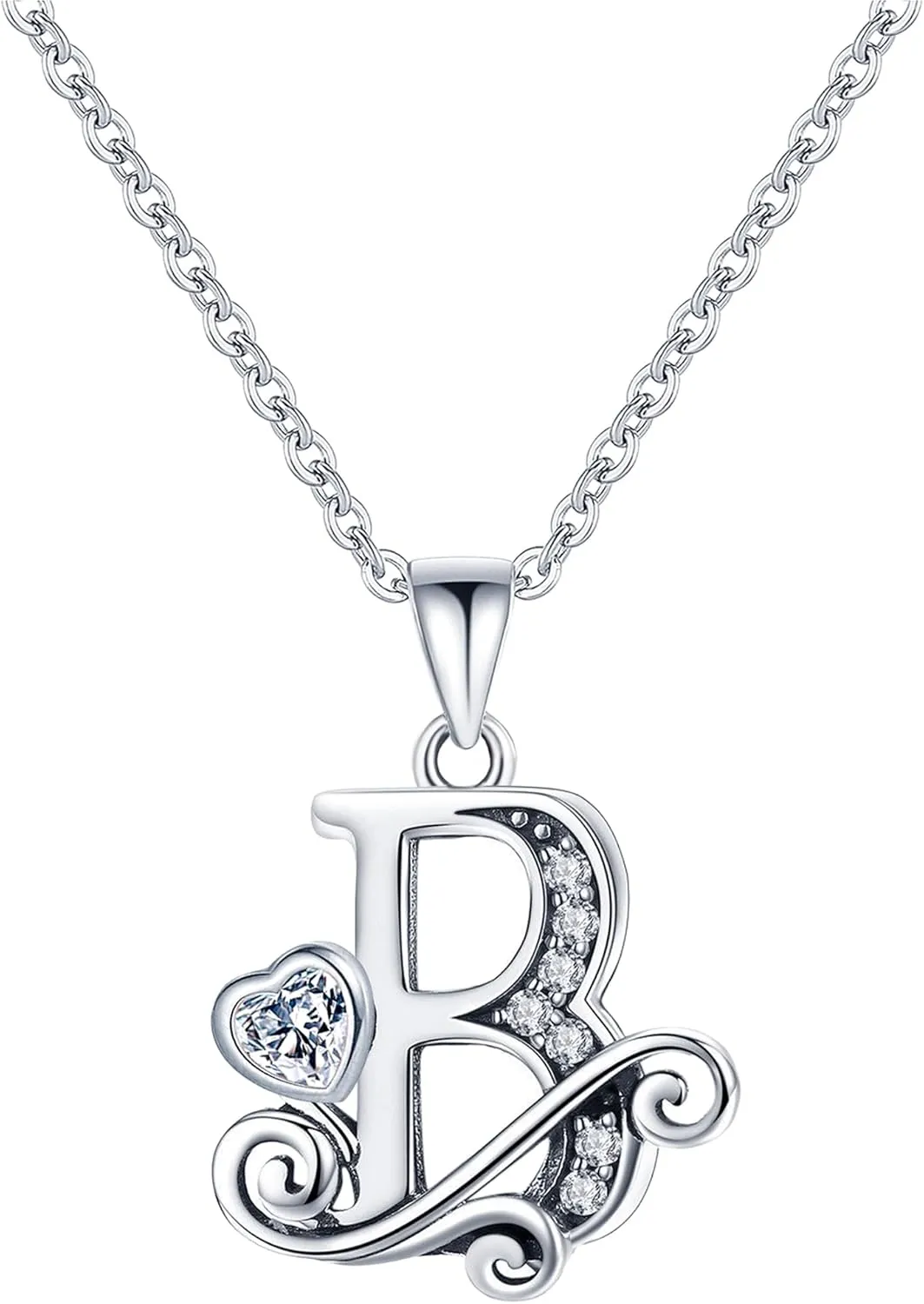 S925 Sterling Silver Initial Letter Necklaces for Women Dainty Letter Chain Necklace for Women Personalized Jewelry Gifts