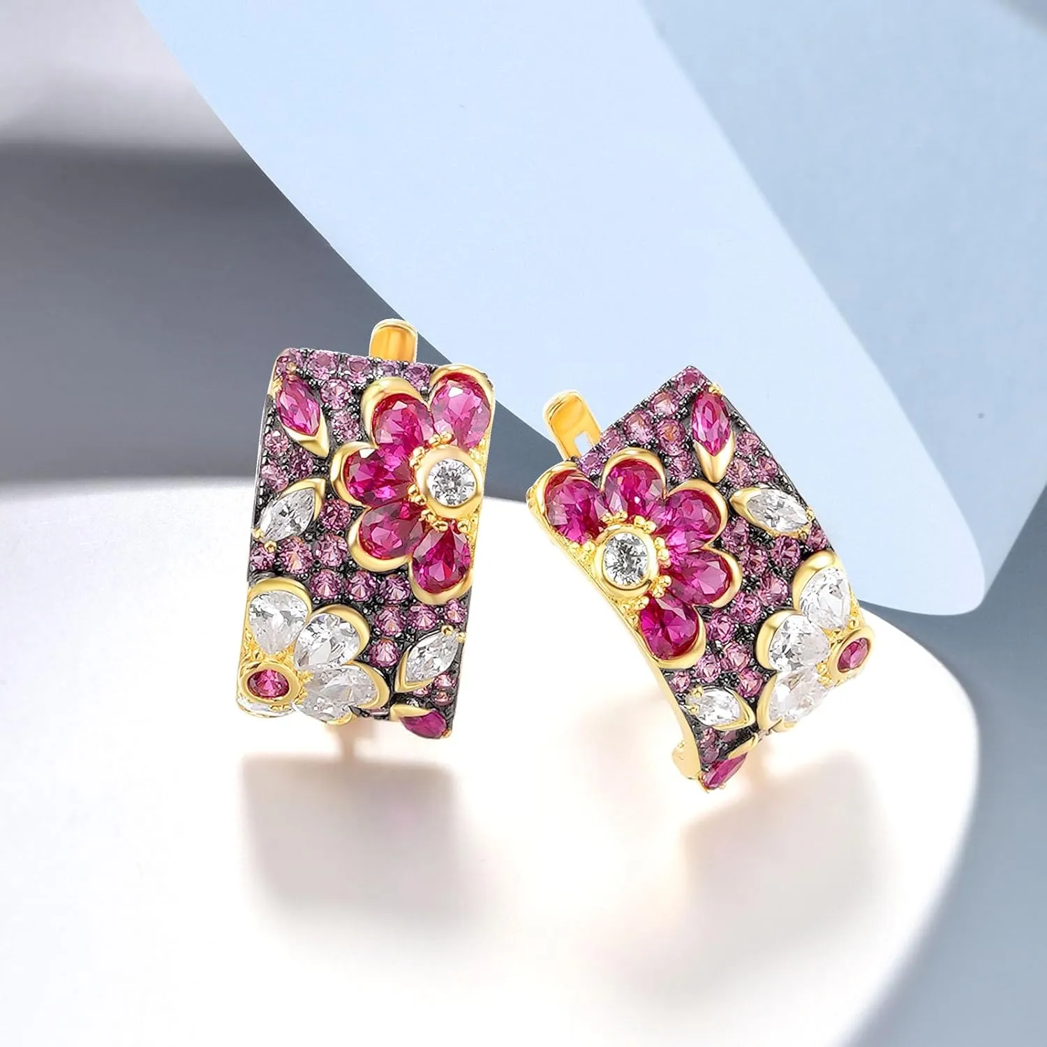 Santuzza 14K Gold Plated Sterling Silver Dragonfly Butterfly Earrings