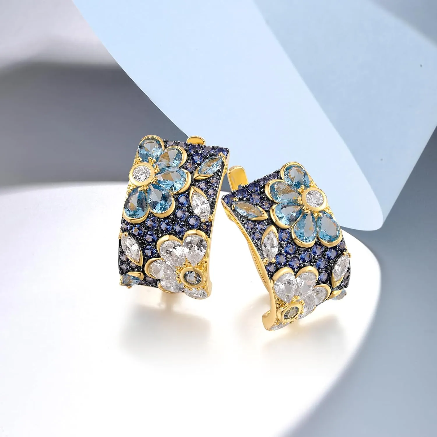 Santuzza 14K Gold Plated Sterling Silver Dragonfly Butterfly Earrings