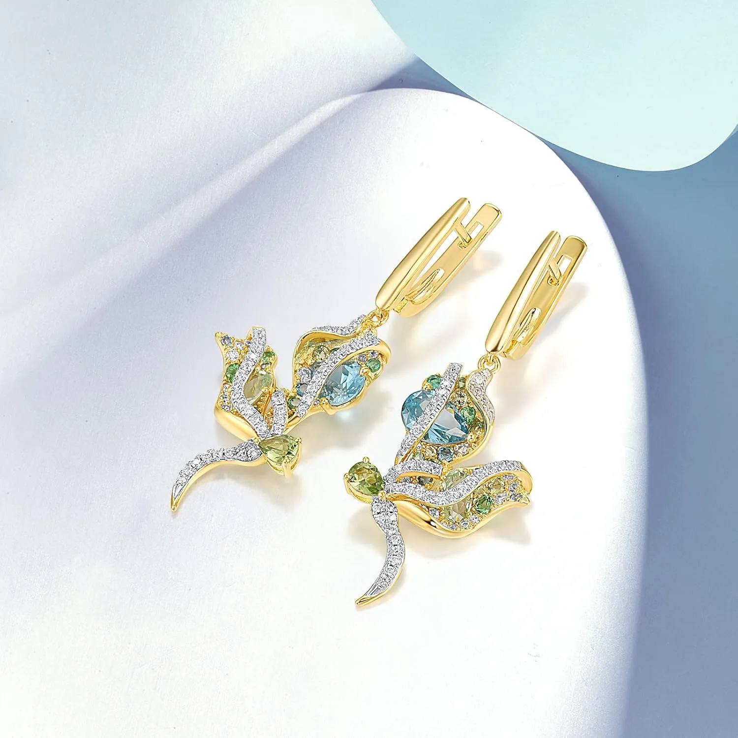Santuzza Sterling Silver Butterfly Earrings for Women