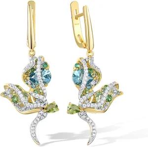 Santuzza Sterling Silver Butterfly Earrings for Women
