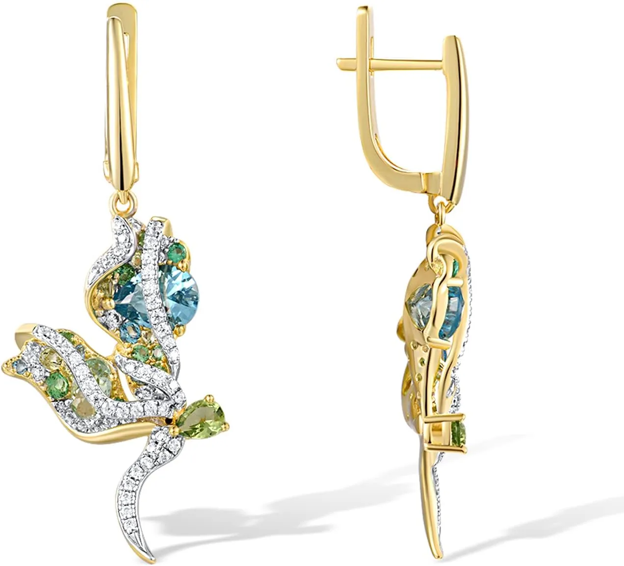 Santuzza Sterling Silver Butterfly Earrings for Women