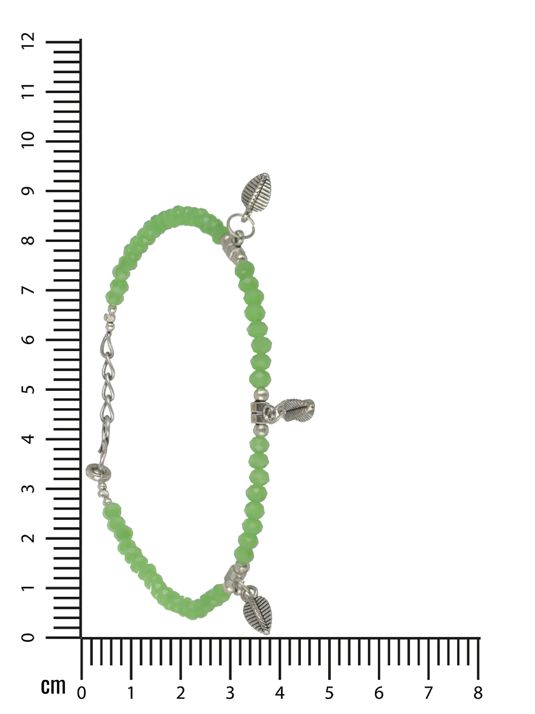 Set Of 2 Life Of Leaf Charms Beaded Handcrafted Anklets