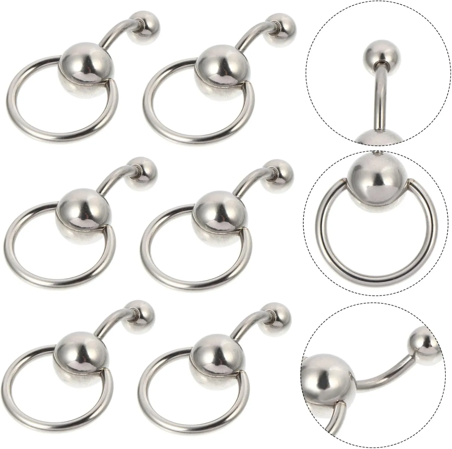 Set Ring Navel Navel Titanium Steel Belly Ring pregnancy belly ring navel ring belly stud earrings belly