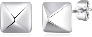 Silver Earrings for women Tiny Cute Heart/Star/Cross/Huggie/Geometric/Triangle/Elephant Stud earrings Hypoallergenic Surgical Steel Small for Women Mother's Day Gifts