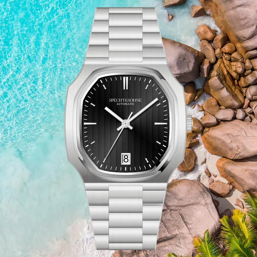 SPECHT&SOHNE Watches for Men 38MM Rare Elegant Automatic Mechanical Watch Stainless Steel Sapphire Crystal Waterproof
