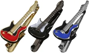 Stainless Steel Tie Clip, Guitar Tie Clip on Men Guitar Suit Tuxedo Dress Shirt Accessories Jewelry
