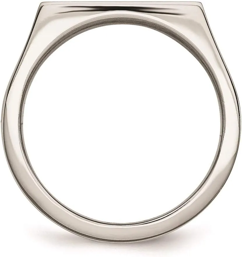 Stainless Steel White and Black Diamond Ring Fine Jewelry For Women Gifts For Her