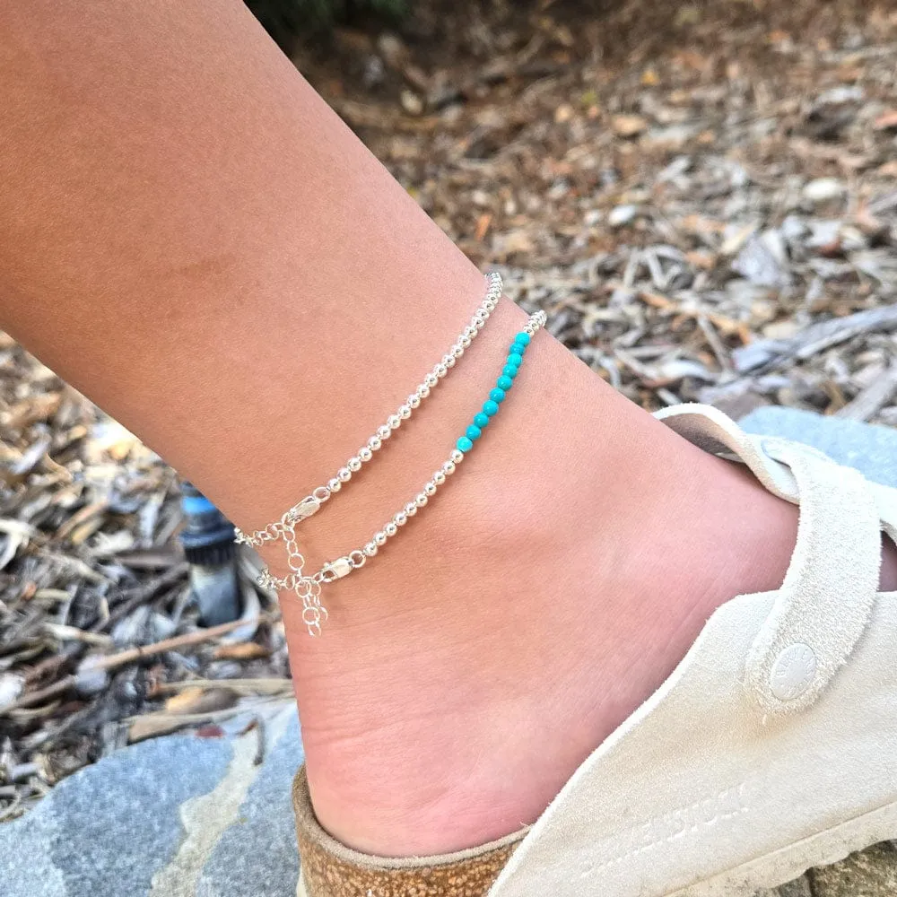 Sterling Silver Anklet with Extender