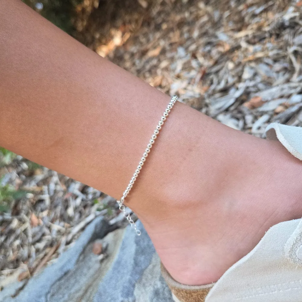 Sterling Silver Anklet with Extender