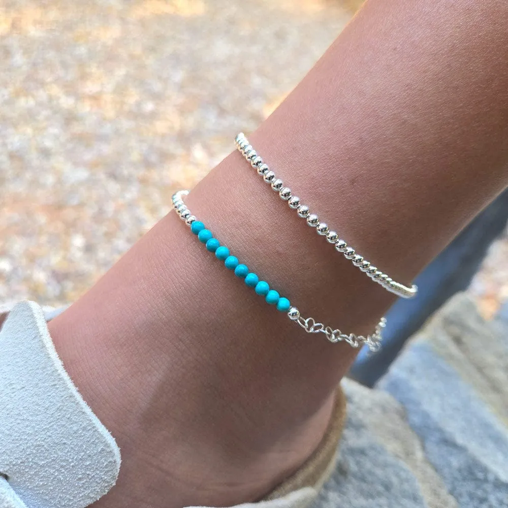 Sterling Silver Anklet with Extender