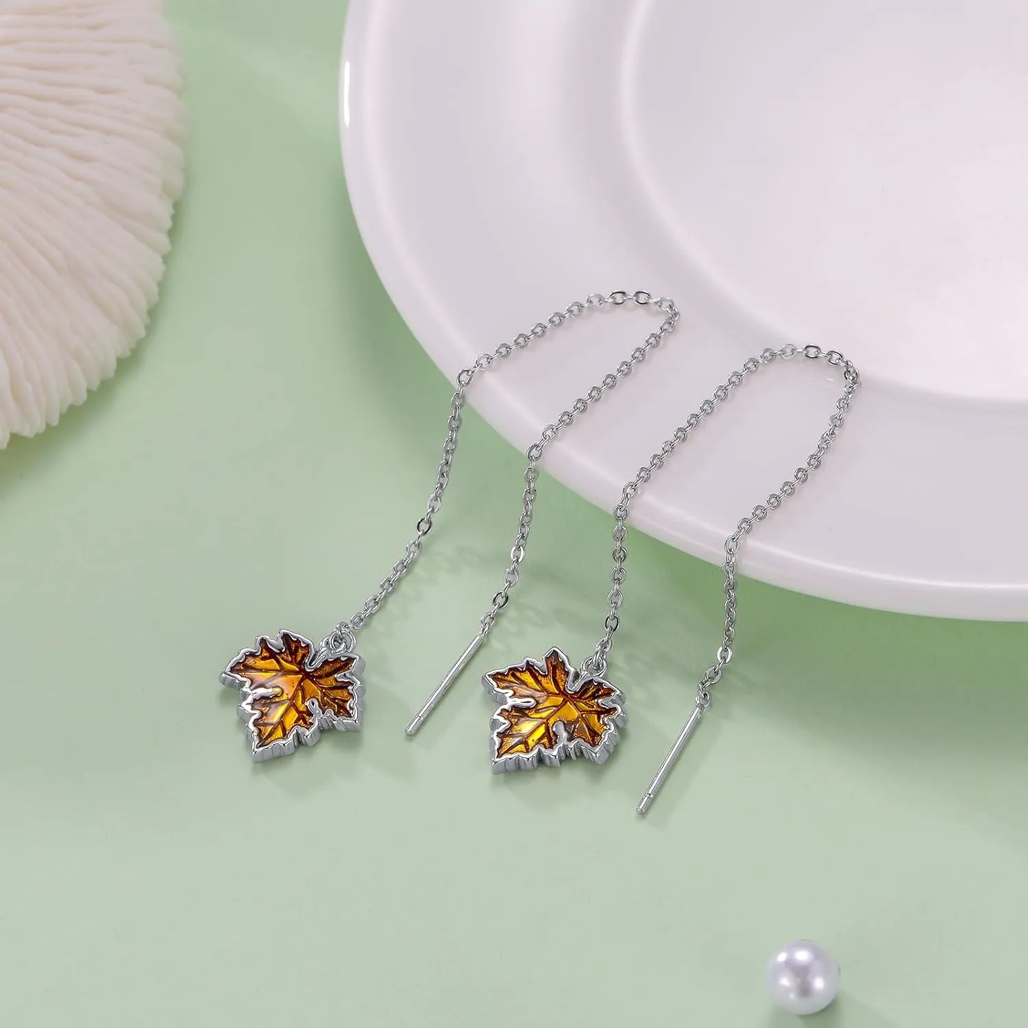 Sterling Silver Hypoallergenic Earrings Celtic Knot/Feather/DNA/Mountain/Butterfly Dangle Earrings Nature/Biology Science Dangling Jewelry Christmas Gifts for Women Girls
