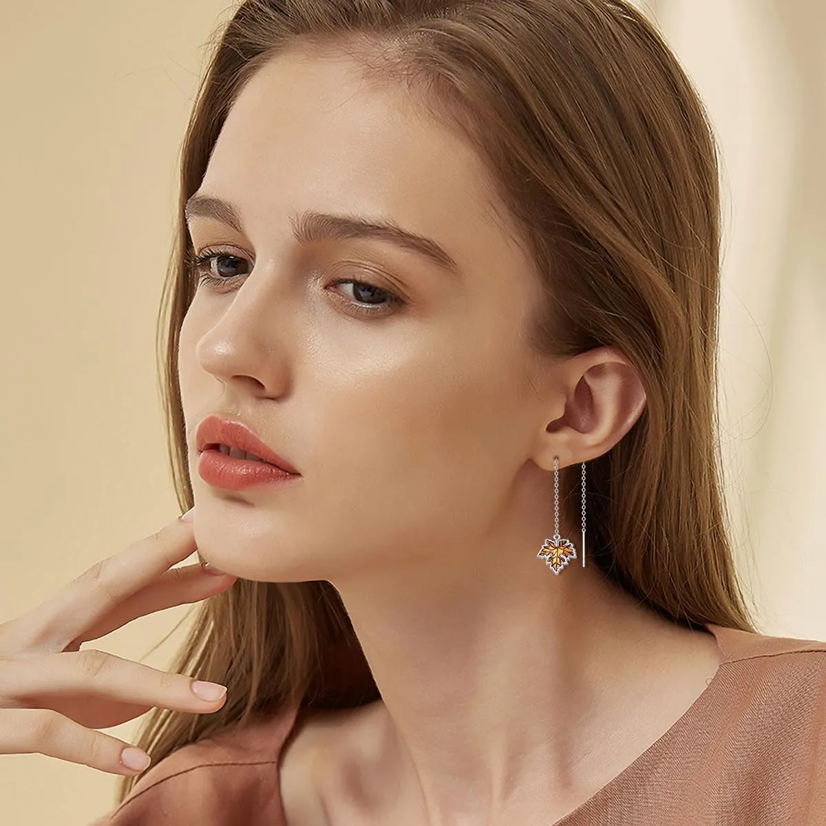 Sterling Silver Hypoallergenic Earrings Celtic Knot/Feather/DNA/Mountain/Butterfly Dangle Earrings Nature/Biology Science Dangling Jewelry Christmas Gifts for Women Girls