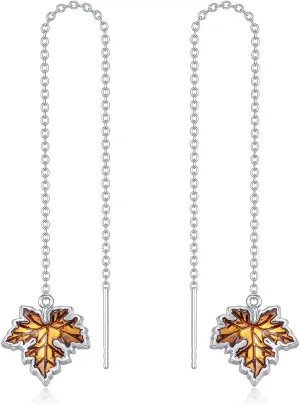 Sterling Silver Hypoallergenic Earrings Celtic Knot/Feather/DNA/Mountain/Butterfly Dangle Earrings Nature/Biology Science Dangling Jewelry Christmas Gifts for Women Girls