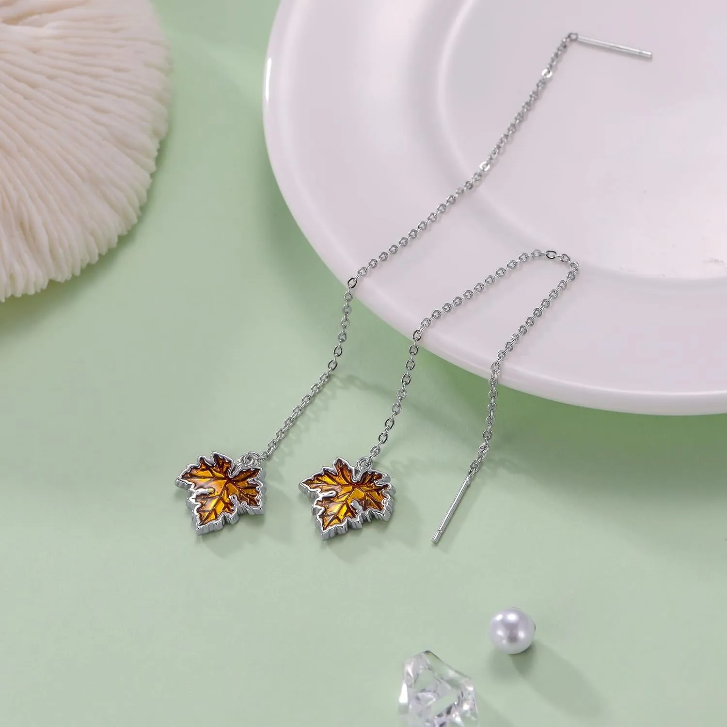 Sterling Silver Hypoallergenic Earrings Celtic Knot/Feather/DNA/Mountain/Butterfly Dangle Earrings Nature/Biology Science Dangling Jewelry Christmas Gifts for Women Girls