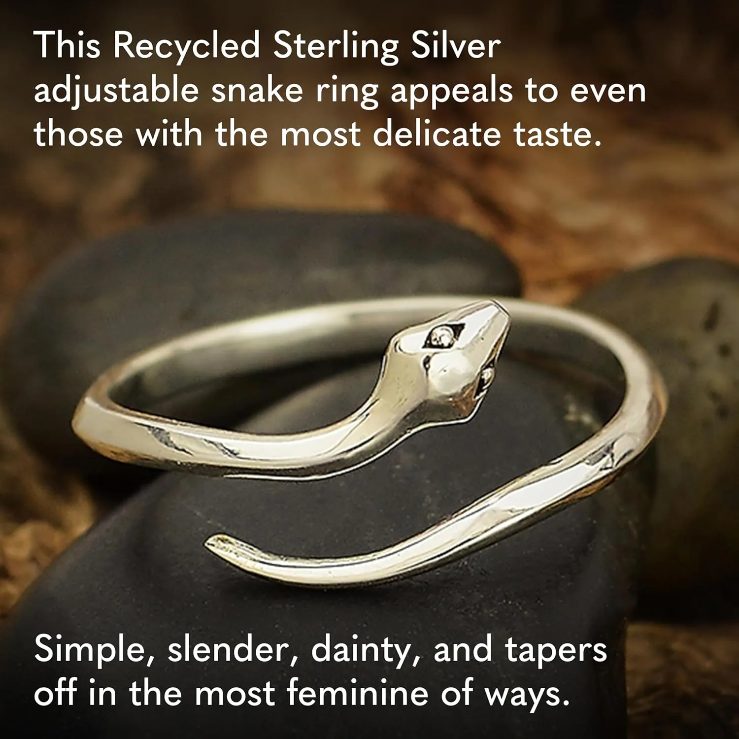 Sterling Silver Rings - Sterling Silver Adjustable Ring, Jewelry for Women, Recycled Silver, Gift for Women Womens Rings