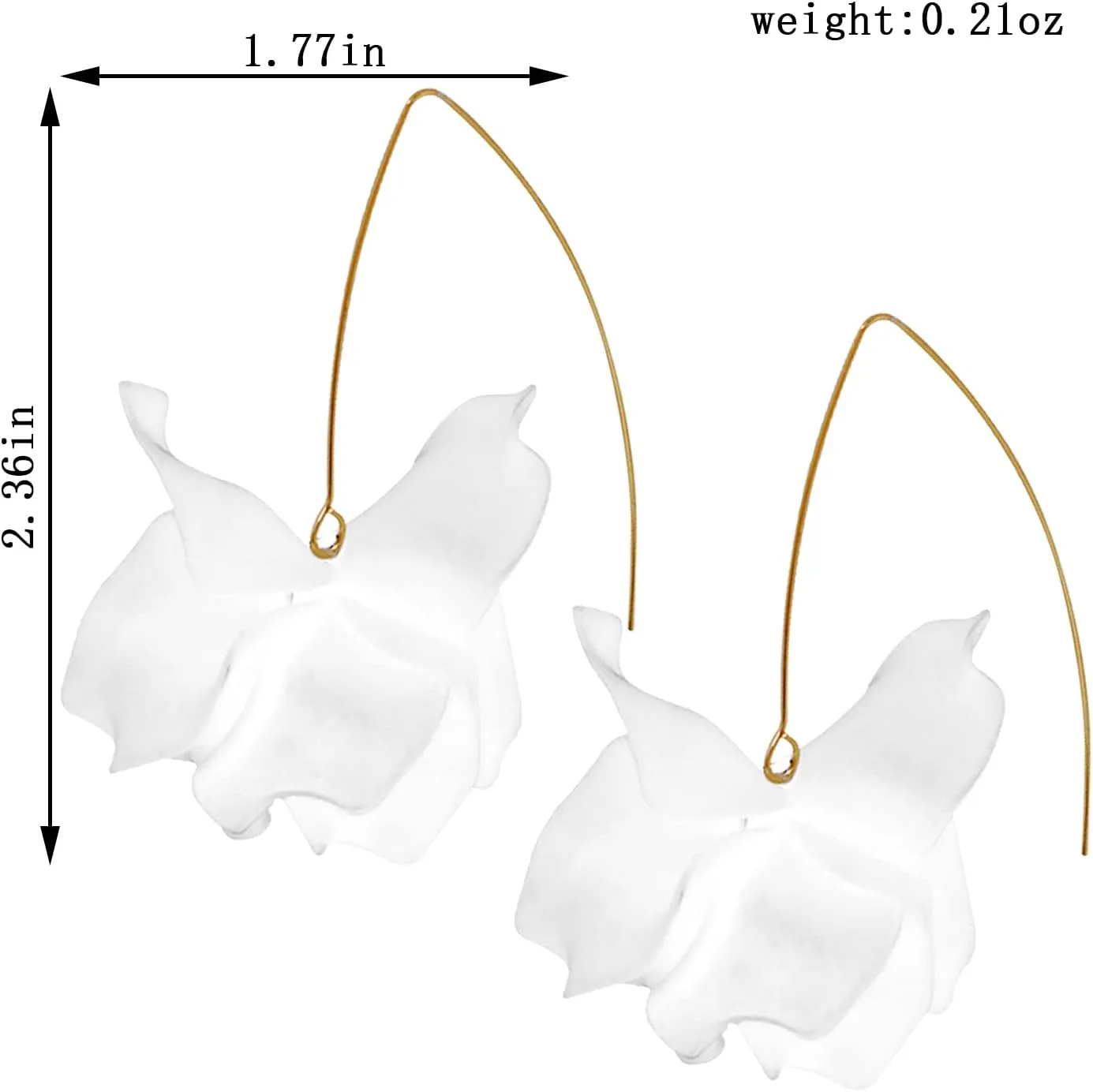 Summer Rose Boho Acrylic Petal Earrings Exaggerated European Beach Dangle Drop Earrings For Women