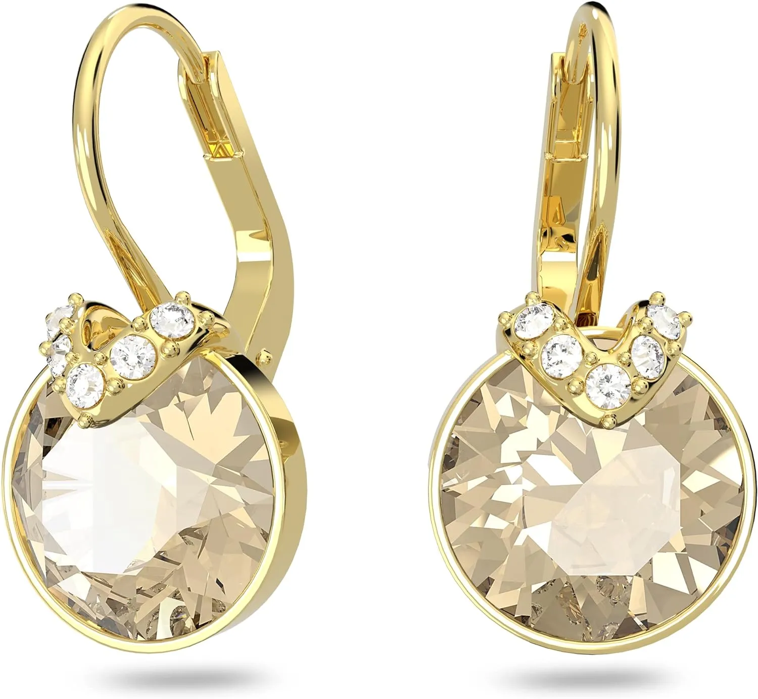 Swarovski Bella V Crystal Earrings, Grey, Yellow, Clear, Rose Color Crystals, Part of the Swarovski Bella V Collection