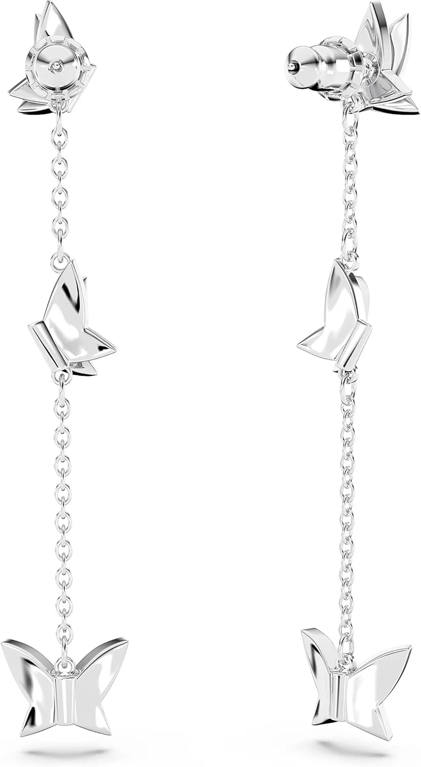 Swarovski Lilia Butterfly Necklace, Earrings, and Bracelet Crystal Jewelry Collection, Blue Crystals in a Rhodium Tone Finished Setting