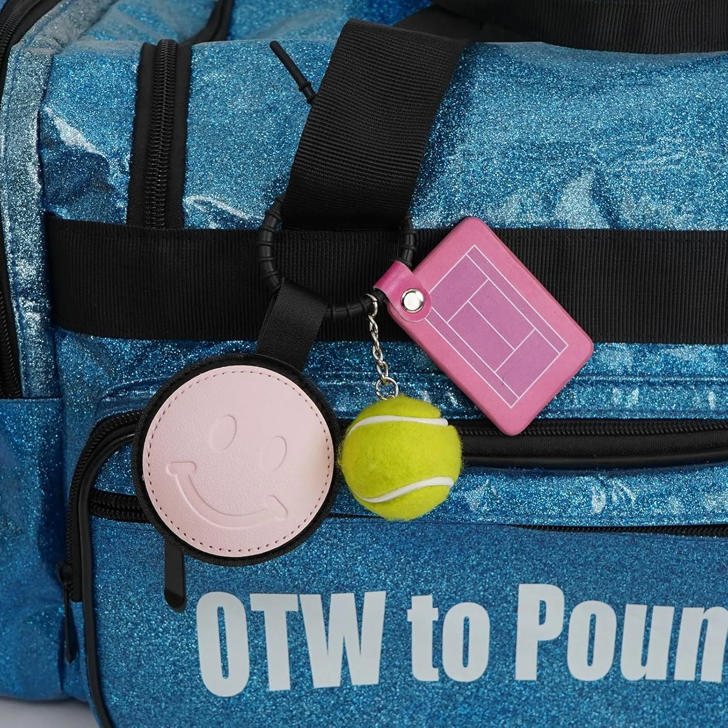 Tennis Ball Bag Charm and Key Chain - Tennis Gift and Souvenir for Fans and Lovers