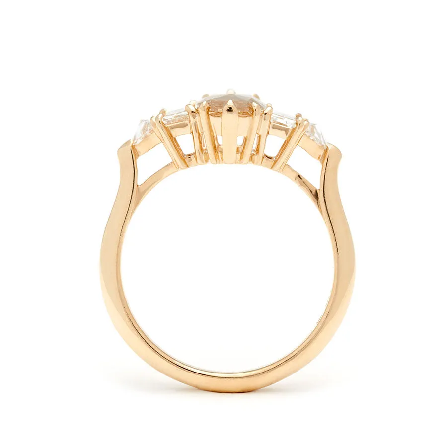 Theda Ring - Yellow Gold & Rose Cut Champagne Diamond (1.59ct)