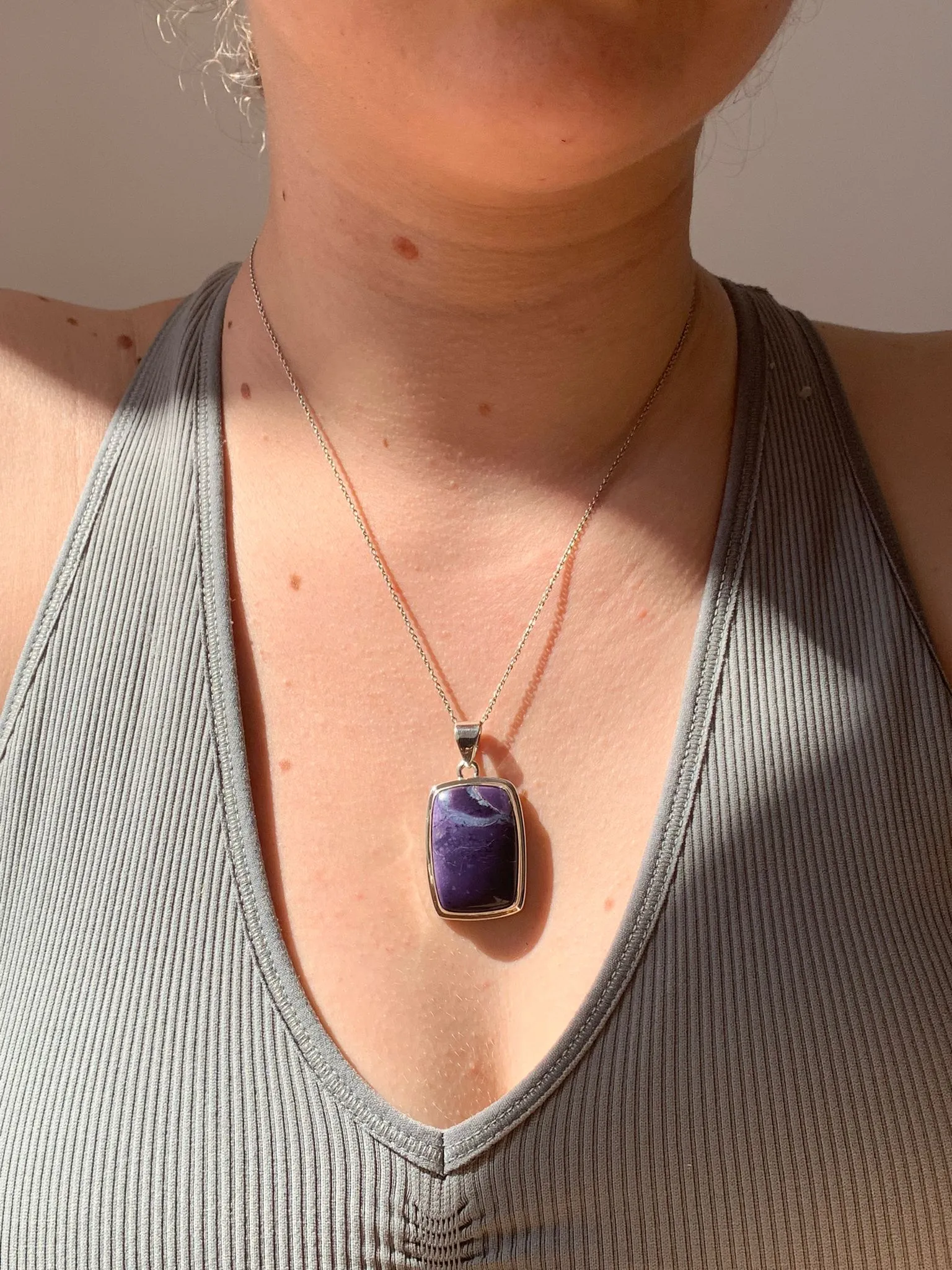 Tiffany Stone Ansley Pendant - Rectangle