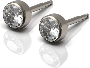 Titanium Womens Earrings Studs Hypoallergenic Jewelry with Crystals